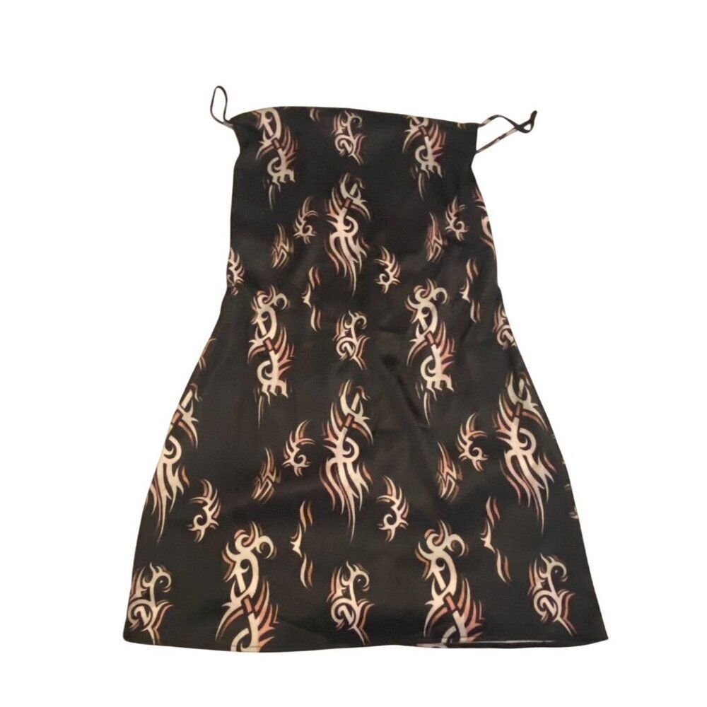 Urban Outfitters Black & Pink Tribal Print Medium Mini Dress Adjustable Straps